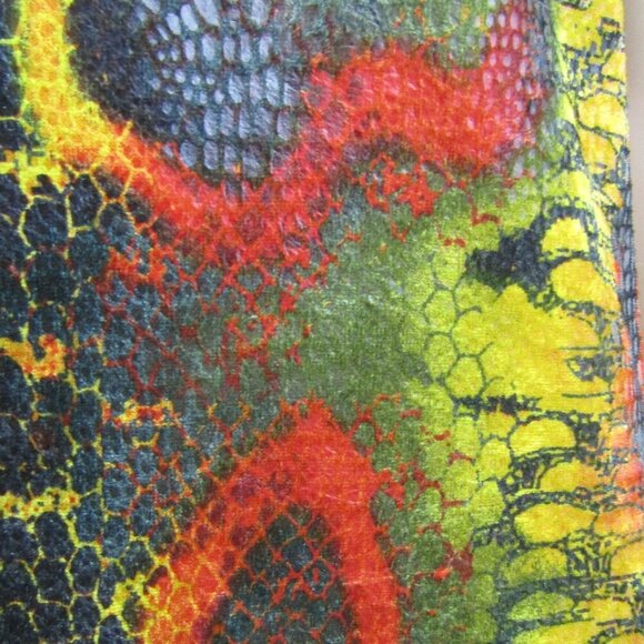 VTG 90s Y2K Mayren Viray snake print REPTILE XS Python Orange Sheath dress - Picture 4 of 12